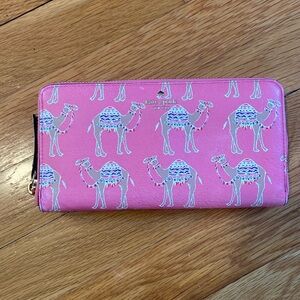 Kate Spade Pink Camel Print Wallet